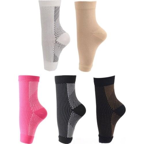 Ankle guard socks set Compression stockings Cycling Football sport Compression nursing running nylon high trend socks