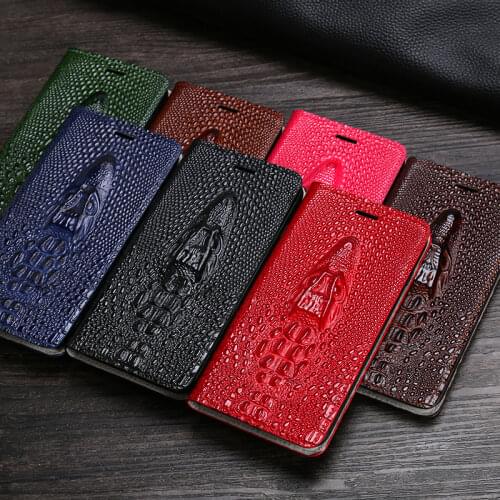 Genuine Leather Flip Phone Case For Oneplus Nord 8 7 7T Pro 6 6T 5 5T 3 3T Magnetic Cover Cowhide Dragon Head Texture Wallet Bag