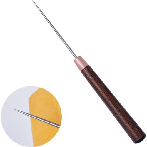 LMDZ Professional Leather Wood Handle Awl Tools For Leather Craft Stitching and Punching Tool, Sewing Hand Tools Accessories