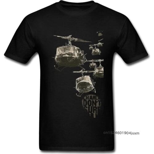 T Shirt Charlie Dont Surf 2 Men T-shirt 2019 Military Style Tshirt Vintage Helicopter Print Tops Tees Tactic Gamer Clothes Black