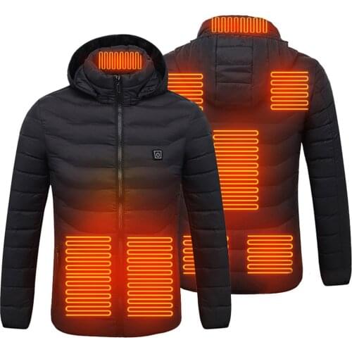 Mens Womens USB Heated Jackets Winter Outdoor Electric Heating Jackets Warm Thermal Coat Clothing Heatable Vest For skiing