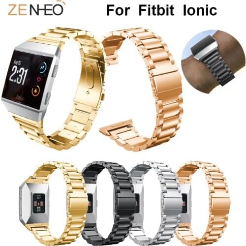 Stainless steel Mens watch strap For Fitbit Ionic womens bracelet wristband Replacement For Fitbit Ionic metal watches strap