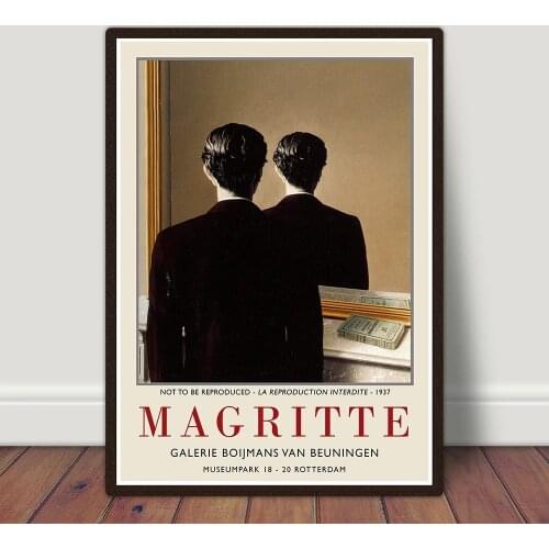 Wall Art Canvas Rene Magritte Paintings Classic Figure Man Home Decor Picture Prints Modern Poster For Bedroom Modular No Framed