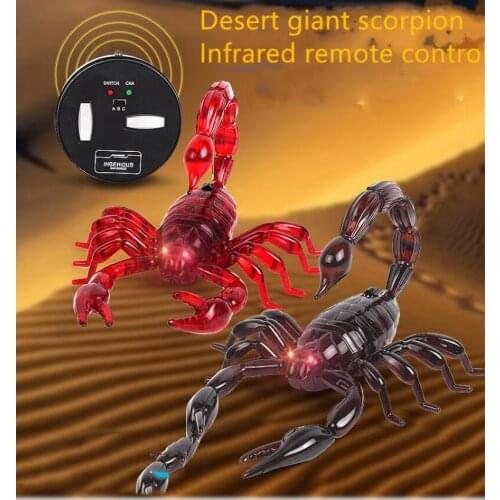Pb playful bag Funny Simulation Infrared RC Remote Control Scary Creepy Insect The scorpion Toys Halloween Gift For Children Bo