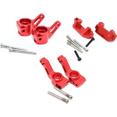 1set Front C Seat & Steering Blocks Cup Blocks &Rear Axle Carrier for 1/10 Traxxas Slash 2WD RC Model Car Parts