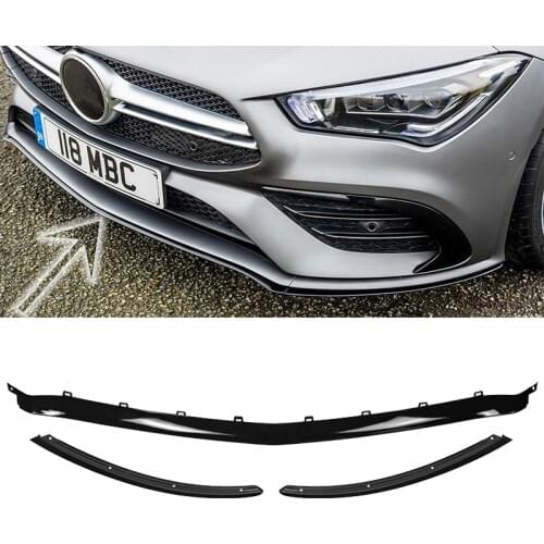 For Mercedes Benz W118 C118 CLA35 CLA180 CLA200 CLA250 AMG 2019 2020-2024 Front Bumper Trim Lip Splitter Canards Air Vent Cover