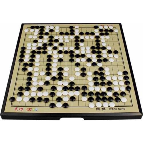 Plastic Magnetic Go Chess Set Luxury Chessboard Table Games Acrylic Black White Chess Pieces Family Board Entertainment