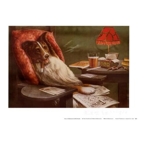 Dogs oil paintings for pub & bar A Bachelors Dog Cassius Marcellus Coolidge artwork Hand painted replica