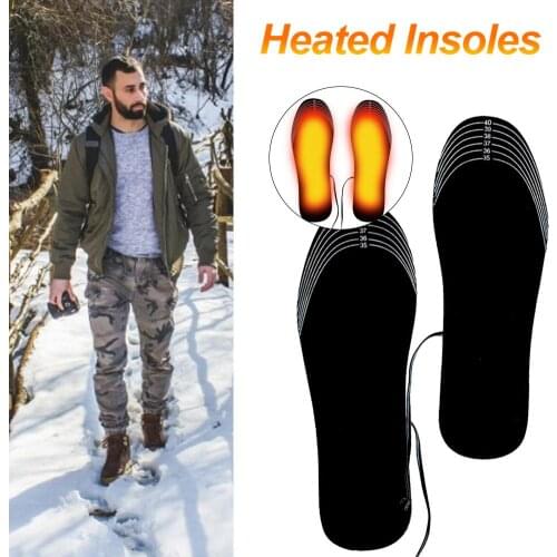 Cut-out USB Heating Insole Electric Heating Foot Warmer Charging And Heating Washable Outdoor Warm Insole In Winter