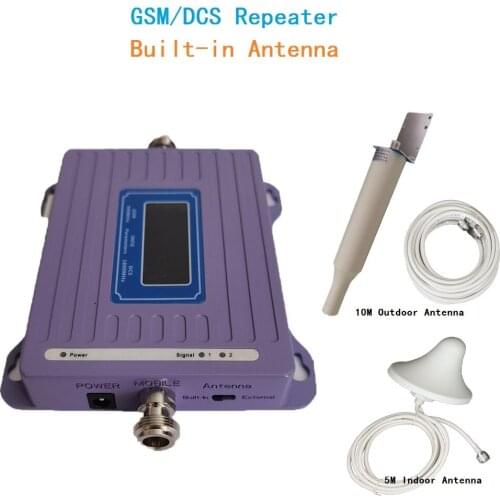 Gsm signal booster 2g 4g cell phone mobile signal amplifier LTE Cellular 4G Repeater 900 1800 booster + Omni/Ceiling Antenna