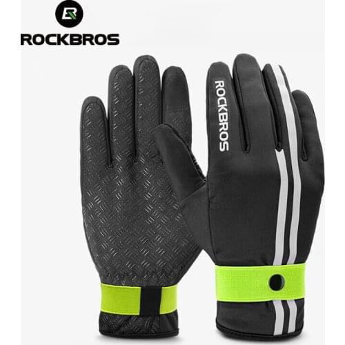 ROCKBROS Cycling Gloves Warmer Bike Sports Gloves Touch Screen MTB Road Bicycle Handwear Scooter Motorcycle Full Finger Gloves