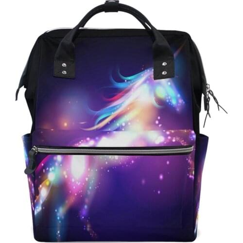 Large Capacity Waterproof Unicorn Mummy Bag Nappy Backpack Bag Mommy Baby Multi-Function Outdoor Travel Diaper Bag for Baby Care