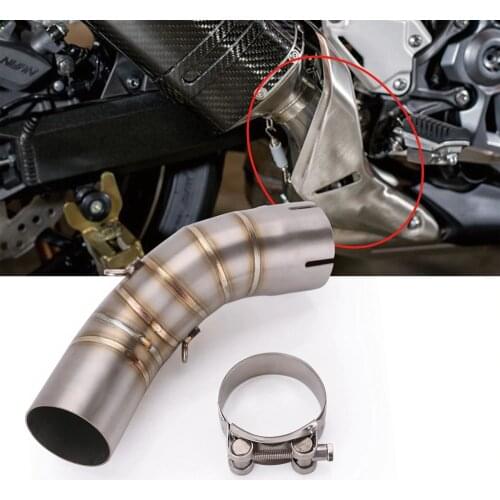 Motorcycle Full Exhaust System Middle Pipe Link Connect For Kawasaki Z900 2017 2018 Exhaust System Without Exhaust Muffler