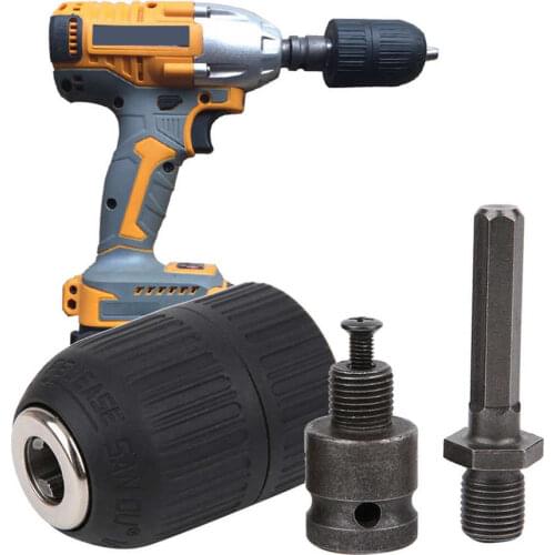 2-13mm Clamping Range Drill Chuck Electric Hand Tight Clamp Adapter Hammer Conversion Head 1/2-20UNF Thread Hex Shank