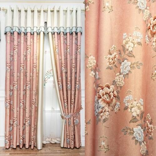 Customized jacquard luxury villa embroidered blackout curtains for living room bedroom kitchen high quality luxury curtains