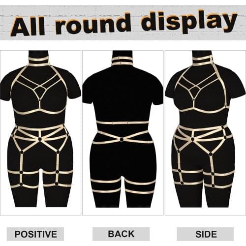 Porn Sexy Lingerie Exotic Apparel Plump Women Punk Gothic Costumes Harness Belt Set Fetish Elastic Straps Sword Belt Accessories
