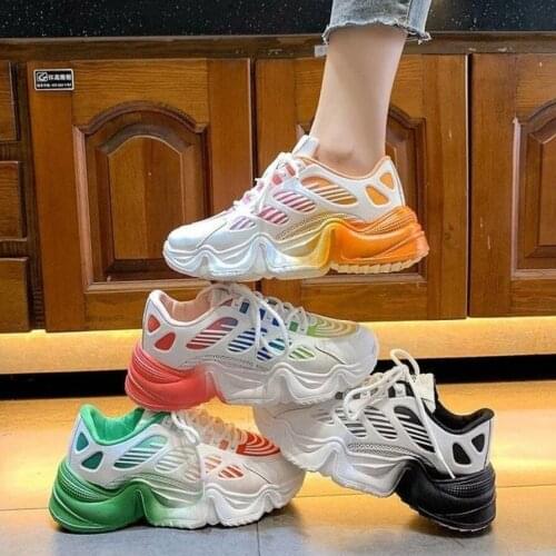 2021 Women Platform Tenis Sneakers Girl Casual Shoes Woman Leather Flats Chunky Shoes Student Running Shoes Zapatillas Mujer