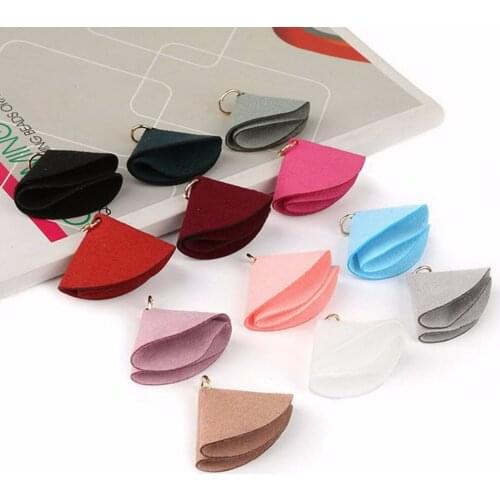 10pcs/lot 30*40mm Fashion Tassel Handmade DIY Earring Keyring Jewelry Suede Tassel Fringe Pendant Charm Jewelry