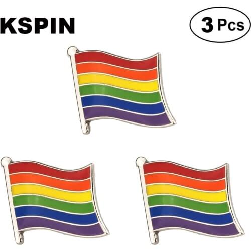 6 Stripe Rainbow Lapel Pin Brooches Pins Flag badge Brooch Badges