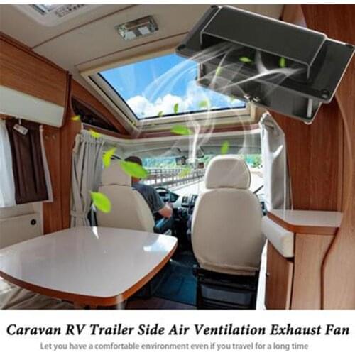 12V 25W Caravan Accessories Exhaust Fans Side Air Vent Ventilation Outlet Kit for RV Camper Motorhome Trailer Boat