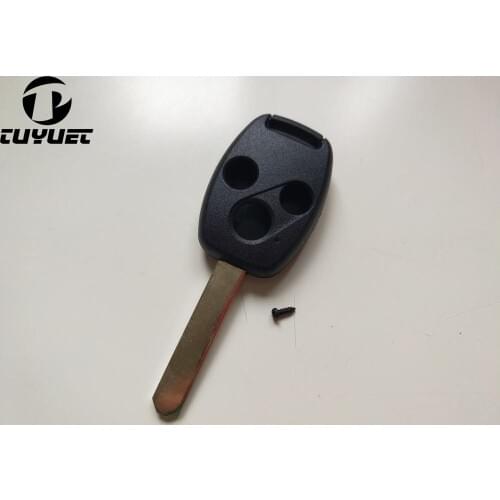 Blank 3 Buttons Remote Key Shell FOB Case for Honda Accord Fit Remote Key Shell Replacement Case