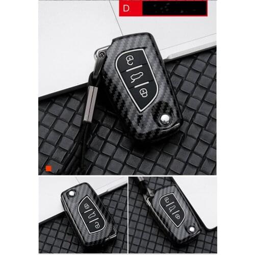 Carbon alloy Car Key Bag Case Cover Key Holder Chain for Toyota RAV4 Camry Altis VIOS WISH CHR Prado Yaris keyring