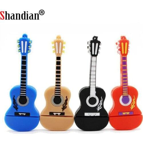 SHANDIAN cartoon Musical Instruments Model Pen drive USB flash drive guitar Pendrive 4g 8g 16g 32g 64G flash memory stick u disk