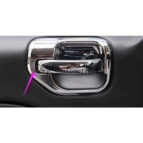 4pcs Chrome Inner Side Door Handle Cover Moulding Trim Interior Accessories for jeep Compass 2011-2014