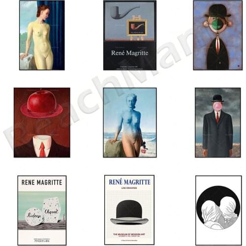 Ideal gift for Rene Magritte art, exhibition posters, surreal art prints, vintage art posters, museum prints and wall decoration