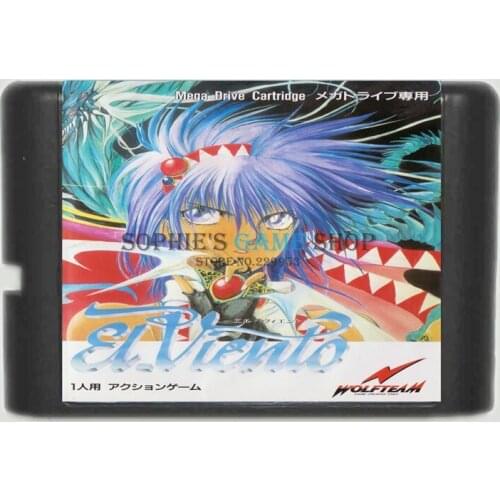 El Viento Game Cartridge Newest 16 bit Game Card For Sega Mega Drive / Genesis System