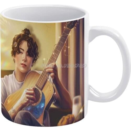 Jungkook "lost Stars" Coffee Mugs High Fashion Luxury Pattern Ceramic Mug Custom Cup Mugs Coffee Cups Ceramic Kpop Fanart Boys A