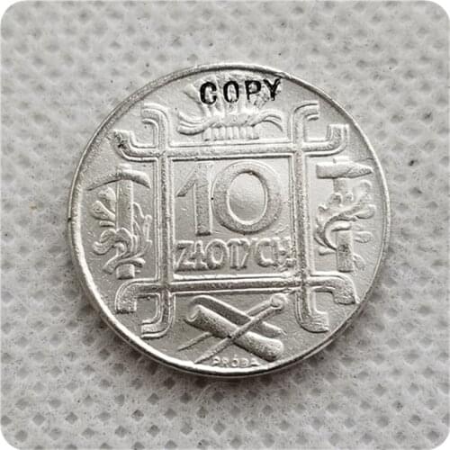 1938 POLAND 10 ZLOTYCH COIN COPY commemorative coins-replica coins medal coins collectibles