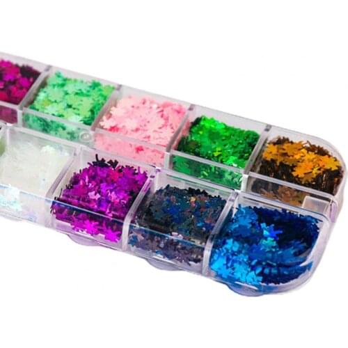 Box Nail Flakes Sequins Resistance Nails Art Decoration Butterfly Five-pointed Star Holographic Manicure Nail Glitter Flakes