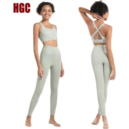 Yoga Suit Sports Underwear Women Tight Bra Pants Training Womens Running Fitness Clothes Sexy Tracksuit Gym Workout Set HGC