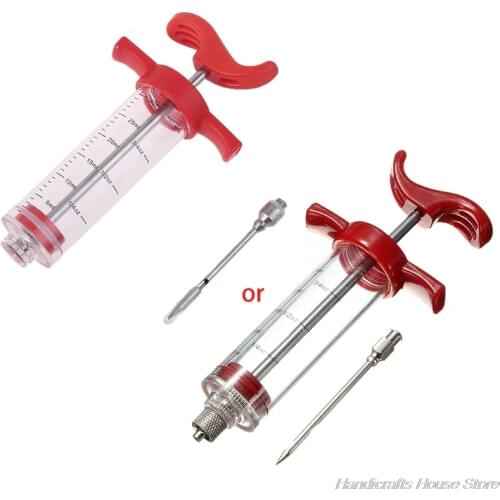 Spice Syringe Marinade Injector Flavor Syringe Cooking Meat Poultry Turkey Chicken Kitchen BBQ Tool F17 21 Dropshipping