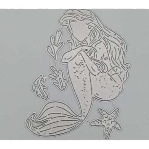 Metal Cutting Dies Mermaid for Scrapbooking DIY Album Paper Craft Diecuts Stencil Decor 2019