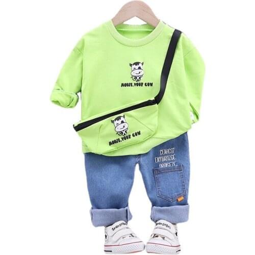 Fashion Kids Clothing Autumn Baby Clothes Children Boys Girls Casual T-Shirt Pants 2 Piece Set Toddler Costume Infant Tracksuits