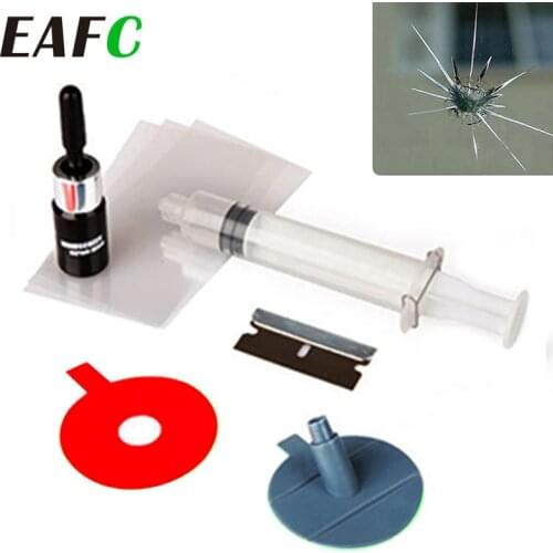 DIY Car Windshield Repair Kit Tools Auto Glass Windscreen Repair Set Give Door Handle Protective Decorative Stickers