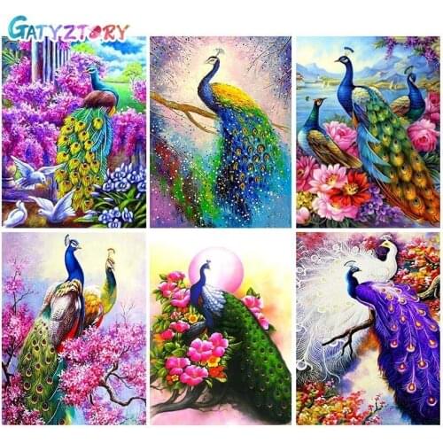 GATYZTORY 60x75cm Frame Diy Oil Painting By Bumbers Kits Animals Abstract Acrylic Paint By numbers For Adults Home Decors 60x75c