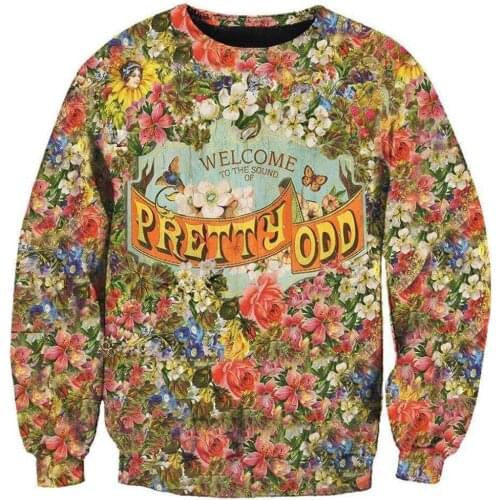2021 New Fashion Funny Panic Hoodies Vintage Flower At The Disco Yellow Patterns Printed 3D Men Women Hoody Tracksuit