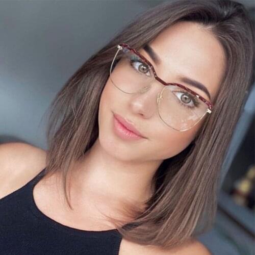 Tr90 Spring Legs Anti Blue Light Metal Optical Glasses Frames Men Women Fashion Computer Eyeglasses 50205