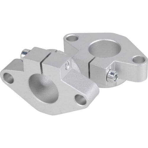 SHF20 20mm ID Silver Aluminum Shaft Guide Support CNC Linear Rod Rail Pack of 2