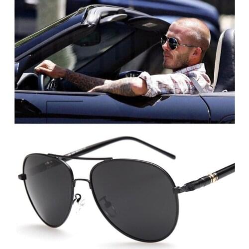 Aviation Metal Frame Quality Oversized Spring Leg Alloy Men Sunglasses Polarized Brand Design Pilot Male Sun Glasses Driving