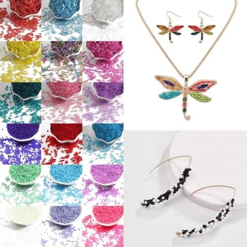 2mm 15g Candy Color Glass Seed Beads Czech Crystal Spacer Beads For Jewelry Making DIY Earrings Bracelet Necklace Handicrafts