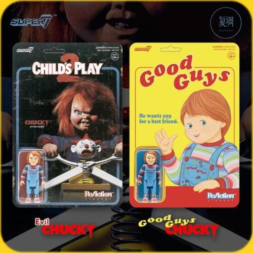Super7 Childs Play Chucky Hang Card Toy Action Figures Toys for Children Gift