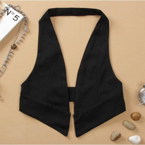 Women Halter Jackets Tops Summer Autumn Backless V-Neck Single Breasted Handkerchief Hem Coat Vintage Crop Tops Lady Plus Size