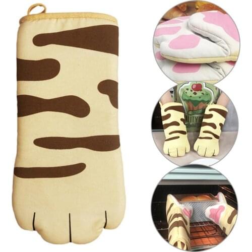 1pcs Kitchen Gloves Heat Insulation Oven Mitts 3D Cotton Anti-scalding Strong And Durable Perfect For Microwave And Baking