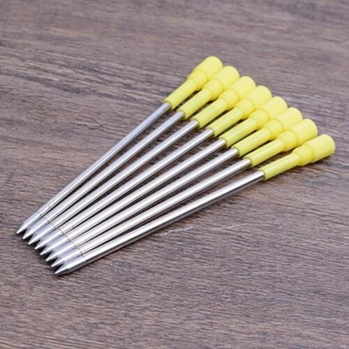 10PCS New Ballpoint Pen Refills 82mm Blue And Black Ink Refill Material Escolar Diamond Pen Refills Metal Pens