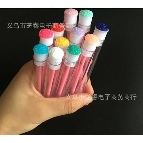 1000pcs Eyelash Extender Disposable Eyebrow Brush Separate Tube Design Charming Diamond Bottom Mascara Stick