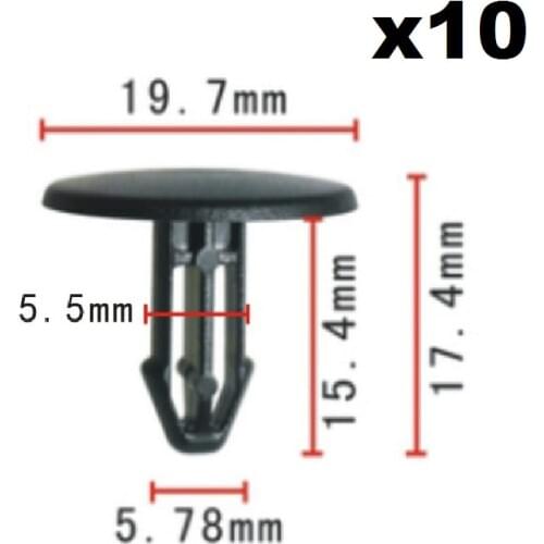 10x For Honda Dofeng Enlarged fender buckle / clip